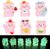 Embhlitfe Mini Resin Animals Glow in the Dark Rabbit, 6PCS Mini Resin Rabbit Figurines for Fairy Garden, Dollhouse, Home Ornaments, Car Dash Decor, DIY Crafts, Cake Topper, Party Favors (Pig)