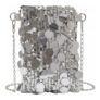 Embhlitfe Silver Glitter Mini Shoulder Clutch with Chain