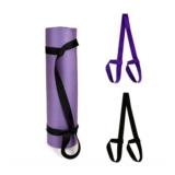 Embhlitfe Yoga Mat Straps, 2-Pack, Adjustable, Black and Purple