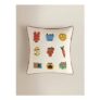 Embroidered Grocery Items Cushion