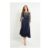 Embroidered Mesh Midi Dress