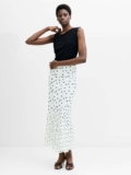 Emina Chiffon Monochrome Polka Dot Maxi Skirt