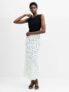 Emina Chiffon Monochrome Polka Dot Maxi Skirt