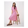 Emma Jersey Shell Printed Short Sleeve Dress in Pink