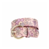 Emma Pink Paisley Womens Italian Leather Belt