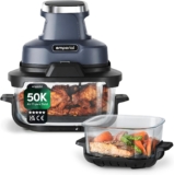 Emperial Cooksy 4-in-1 Portable Glass Air Fryer Blue 3.8L, Dishwasher Safe
