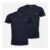 Emporio Armani Mens Two Pack round Neck T-Shirts Navy Blue/Navy Blue White Logo