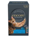 Encore Natural Adult Wet Cat Food Pouch Jelly Fish Multipack 10 x 50g