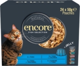 Encore Natural Wet Cat Food, Multipack Fish Selection in Jelly 24 x 50g Pouches