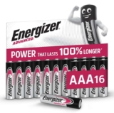 Energizer Advanced – AAA Batteries (16 Pack) Up To 100% Longer Lasting