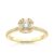 Engagement Ring 18ct Yellow Gold Cushion Shape Halo 0.50ct Diamond Ring