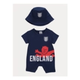 England FA Navy All in One and Bucket Hat Set 0 to 3