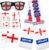 England Fan Set for Major Football Event 2026 – England Scarf, Flag Design Glasses, 2 Hand Held Flags & 2 Tattoo Sticker Sheets Premium England Accessories Kit for Match Day
