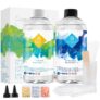 Epoxy Resin Kit 35.2oz/1000ml (1:1 Ratio) – Crystal Clear Art Resin for Jewelry Making, Crafts, Coating Non-Toxic Resin Coating Includes Gold Foil, Mixing Tools & Gloves