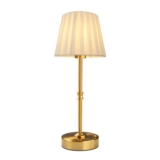 EppieBasic Cordless Rechargeable Table Lamp with Pleated Shade 2700K Dimmable