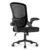 Ergonomic Mesh Office Chair in Black with Lumbar Support, Flip-Up Arms & Adjustable Height from Bigzzia Outdoor Furniture Store
