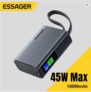 Essager 45W 2-in-1 (CCC) Power Bank 10000mAh Built-In USB-C Cable, 45W Either, 15W Combined Sold Essager Store (w/Code & Store Coupon)