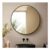 Essence Brushed Black round Bathroom Mirror 800mm