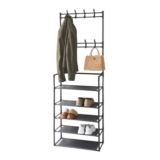 Essentials 16 Hook Garment Rack with Shelving