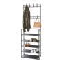 Essentials 16 Hook Garment Rack with Shelving