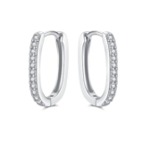 Estrellique 925 Sterling Silver Oval Hoop Earrings