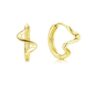 Estrellique Twisted Wave Hoops, Sterling Silver Huggie Earrings for Women