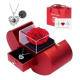 Eternal Flowers Rose with I Love You Necklace in Gift Box