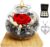 Eternal Rose Birthday Gifts for Women,Preserved Real Roses in Glass Dome with Scented Candle&Heart Necklace,Long-Lasting Eternal Flower,Valentine Forever Rose Gift for Mum Wife Sister Girlfriend (Red)