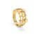 Ethiopian Opal & Jilin Peridot Stacker Ring in Gold Plated Sterling Silver