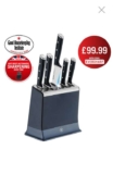 EverSharp Pro K297S644 5-Piece Knife Block – Midnight Blue