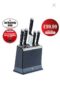 EverSharp Pro K297S644 5-Piece Knife Block – Midnight Blue