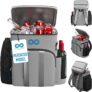 Everlasting Comfort Insulated Leakproof Cooler Backpack Holds 54 Cans or 4 Wine Bottles – Grey 54C