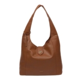 Evora Tan Leather Shoulder Bag