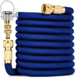 Expandable Garden Hose Pipe 100FT 3 Times Flexible Expanding Magic Watering Hose with 3/4 1/2 and Universal Connector Fitting Connectors for Pet & Car Washing, Cleaning, Watering Lawn and Garden
