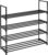 Expandable Shoe Rack Under Cabinet Shelf for Shoe Clothes Closet Shoe Rack Adjustable 40 to 70cm Closet Hanging Organizer for Closets Bedrooms Dormitories (4 Tier Black)