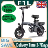 F1L Adult Electric Bike 250W 48V 7.5Ah battery Foldable E-Bike (with code) Top Sell EBike UK Store