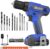 FADAKWALT Power Cordless Drill Driver, 20V and Screwdriver Set, Electric Combi Kit 211 Torque, DIY Accessory 2 Variable Speeds, Suitable for Wood, Metal Concrete, Blue