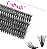 FADLASH Lash 40D 0.07mm D Curl 12mm Single Length Cluster Lashes DIY Individual Cluster Eyelash Extensions DIY Lash Extensions at Home
