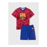 FC Barcelona Boys Burgundy Short Pyjama Set (4-13yrs)