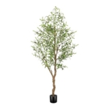 FEELEAD 6ft Faux Olive Tree with Textured Trunk and Leaves