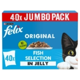 FELIX Original Fish Selection in Jelly Wet Cat Food 40x85g – W/Voucher – £7.73 / £6.73 S&S