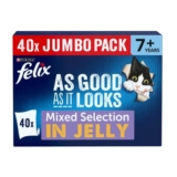 FELIX as Good as It Looks Senior 7 Mixed Selection Wet Cat Food 40x85g
