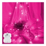FFZZKJ Fairy Lights, Battery-Operated, 3m, 30 LEDs, Timer, Indoor/Outdoor, Pink