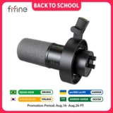 FIFINE USB/XLR Dynamic Microphone with Shock Mount,Touch-mute,Headphone Jack&Volume Control with code – FIFINE Choice Store