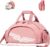 FIORETTO 30L Sports Gym Bag with Wet Pocket & Shoe Compartment, Sports Holdall Backpack for Men Women Pink