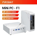 FIREBAT F1 Mini PC Ryzen 5 7640HS 24GB DDR5 RAM 512GB SSD Radeon 760M graphics with code / £355.69 with JoyBuy Plus