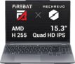 FIREBAT Gaming Laptop Metal 15.3in, 32GB DDR5 RAM, 1TB PCIe4.0 SSD, 2560×1600 16:10 WQXGA Display, Ryzen H255 Processor, RGB Backlit, Laptop PC Notebook Computer for Gamers – GrayWUJIE 15XPA