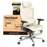 FLEXISPOT ErgoX ART Ergonomic Office Chair with Footrest, Beige Free Blanket (worth 49.99) – Sold by FLEXISPOTUK / FBA