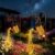 FLSEPAMB Watering Can Solar Lights Garden (2 Pack), IP65 Watering Can with Cascading Lights, Warm Watering Garden Light Decor with Bracket for Pathway, Yard, Patio, Backyard, Bronze
