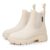 FOGOIN Women Ankle Wellies Chelsea Rain Boot